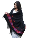 Black Kinnauri Palla Pure Wool Shawl