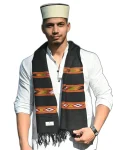 Black Pure Wool Himachali Handloom Muffler