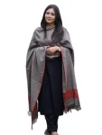 Brown Single Patti Handmade Kullu Shawl