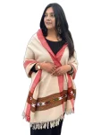 Chasham Light Beige Pure Handloom Stole