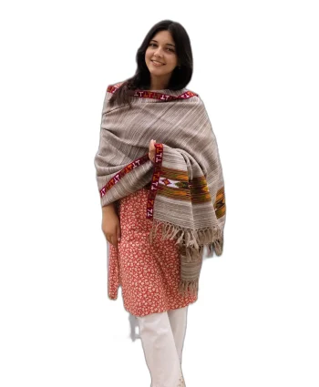 Handwoven Rustic Grey Shawl