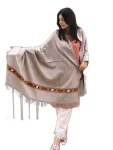 Kullu Grey Shawl  Center Motif