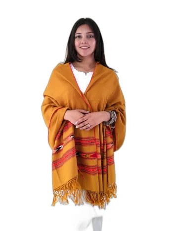 Mustard Handwoven Kullu  Stole