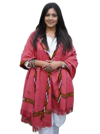 Pink Jala Pure Wool Handmade Shawl