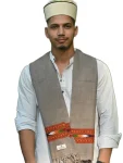 Single Patti Brown Woolen Handmade Muffler